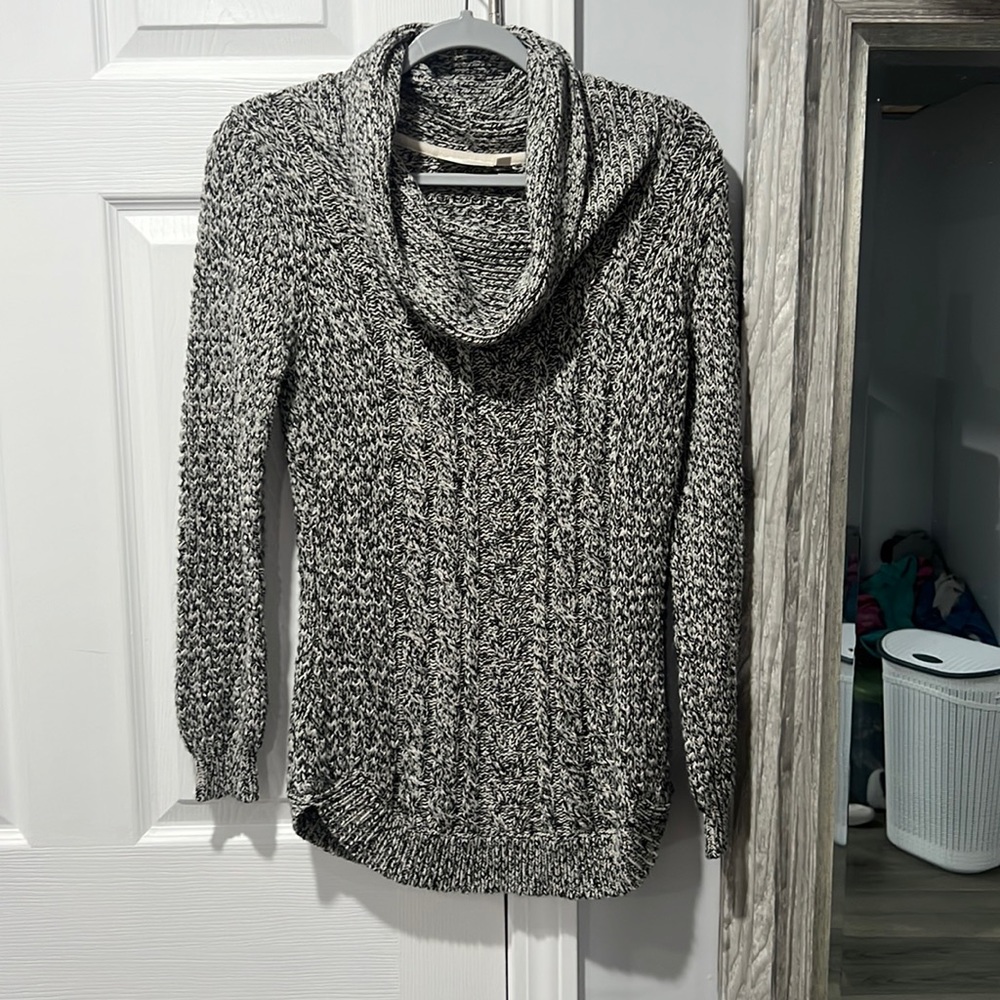 Gray cowl neck sweater